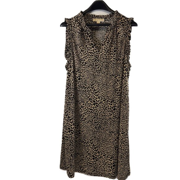 Michael Kors Dress Leopard Print- Plus Size 1X - Picture 1 of 7